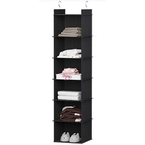 Hanging Clothes Organizer, 6 Shelves New